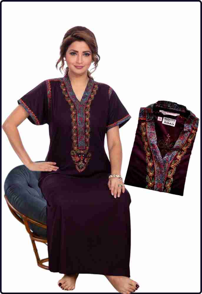 Mangai Women Embroidered Gown Kurta - Buy Mangai Women Embroidered Gown  Kurta Online at Best Prices in India