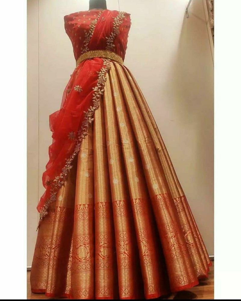 Banarasi silk lehenga flipkart top