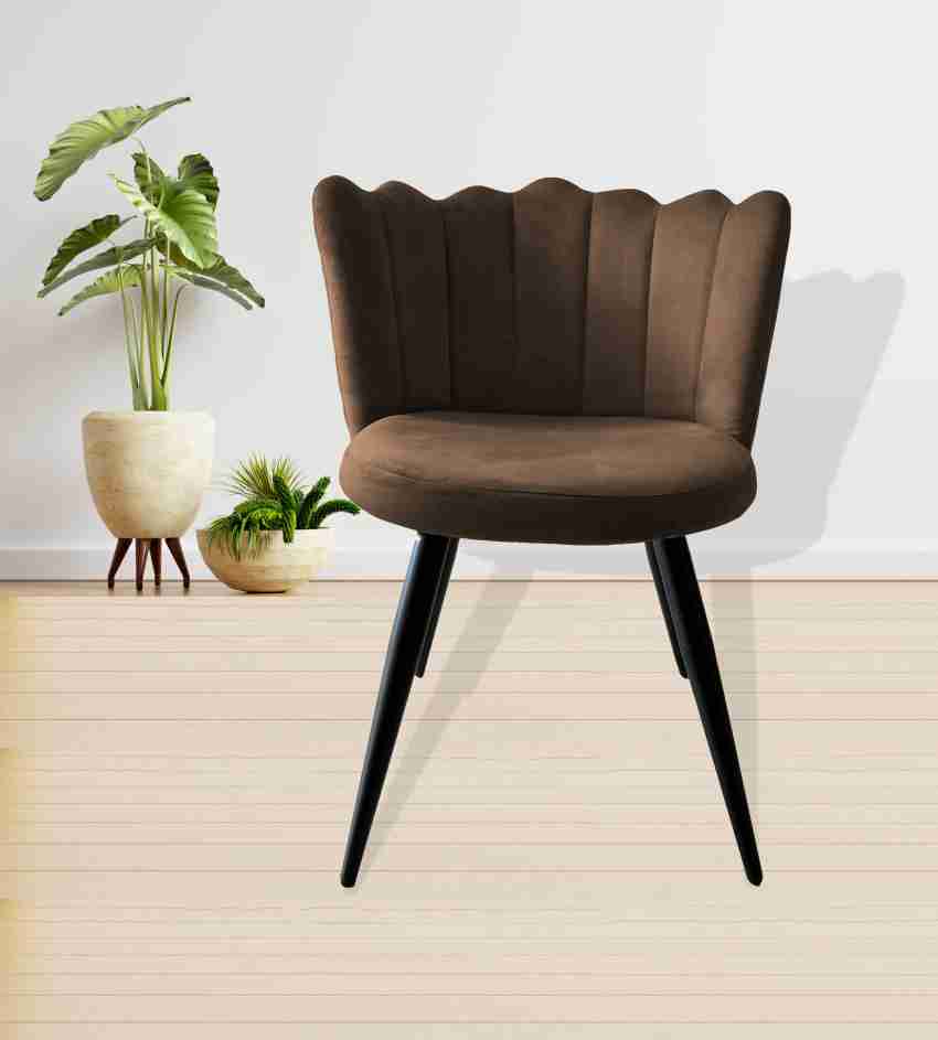 Finch Fox Finger Luxurious Dining Chairs in Brown Velvet with