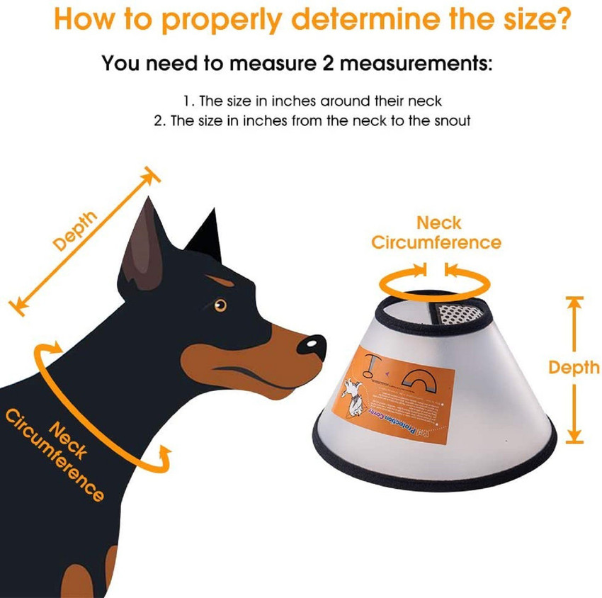 Emily Pets 4 No. Dog Cone Collar After Surgery Elizabethan Cone
