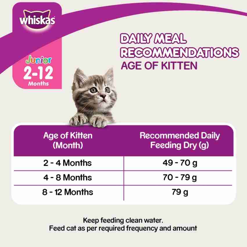 Whiskas 2 12 Months Mackeral 3 kg Dry New Born Cat Food Price in