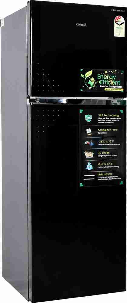 Croma 337 L Frost Free Double Door 3 Star Refrigerator Online at