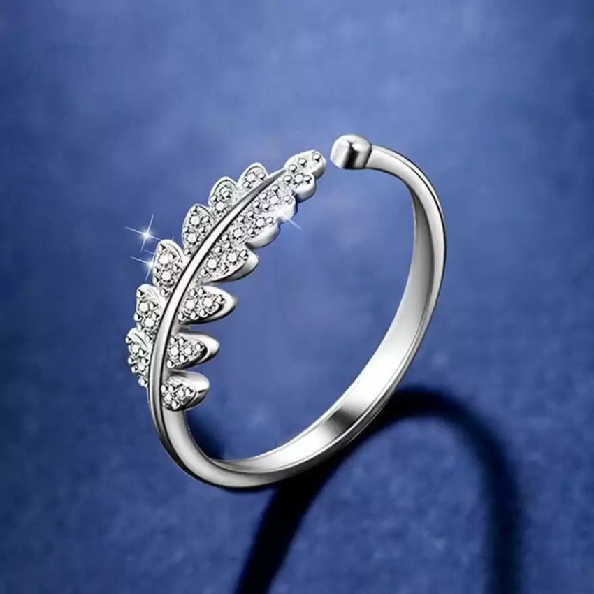 Shree shyam fashion center Alloy Cubic Zirconia Silver Plated Ring