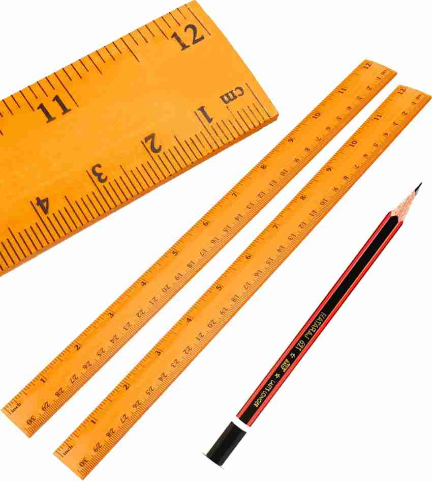 Awadh 30 Cm 12 Inch Plastic Ruler Scale , Measuring Tools -  1 Pencil Ruler 