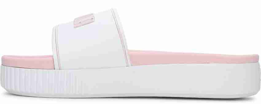 Puma platform slides sales pink