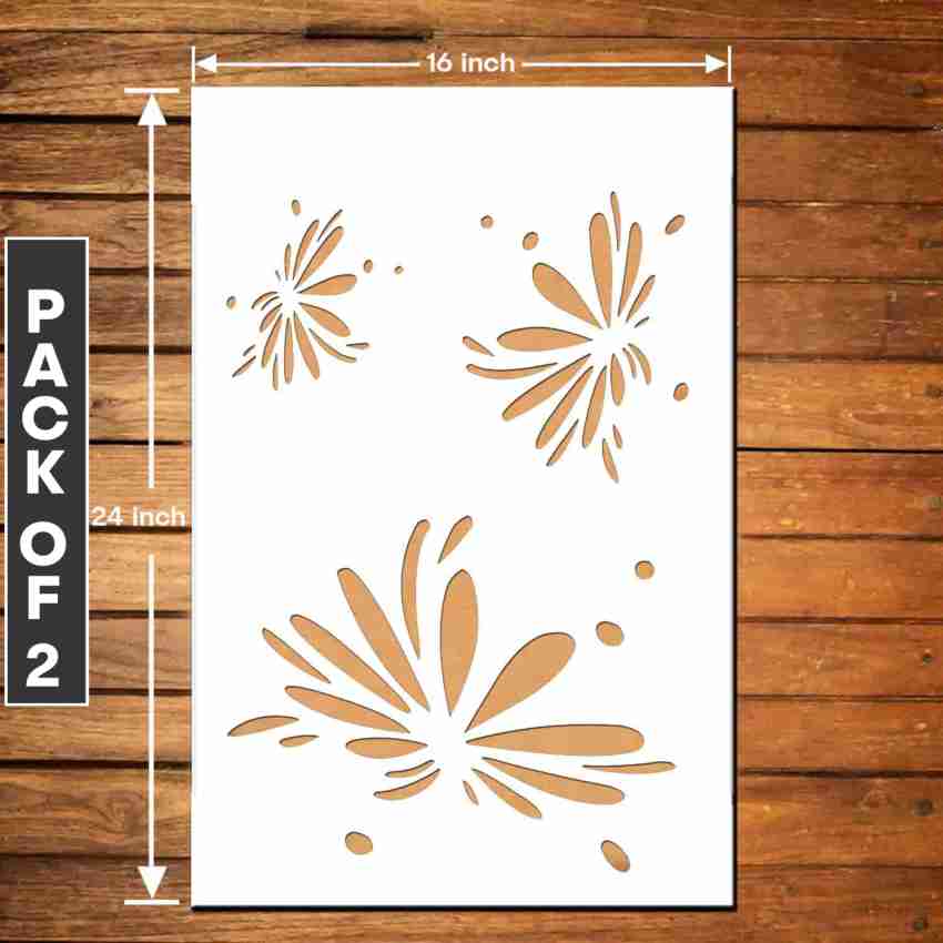 Buy ARandNJ Damping Floret Print DIY Reusable Design Ideal