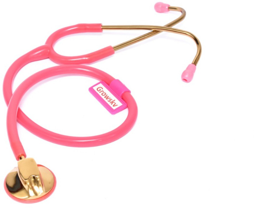 Pink and top gold stethoscope
