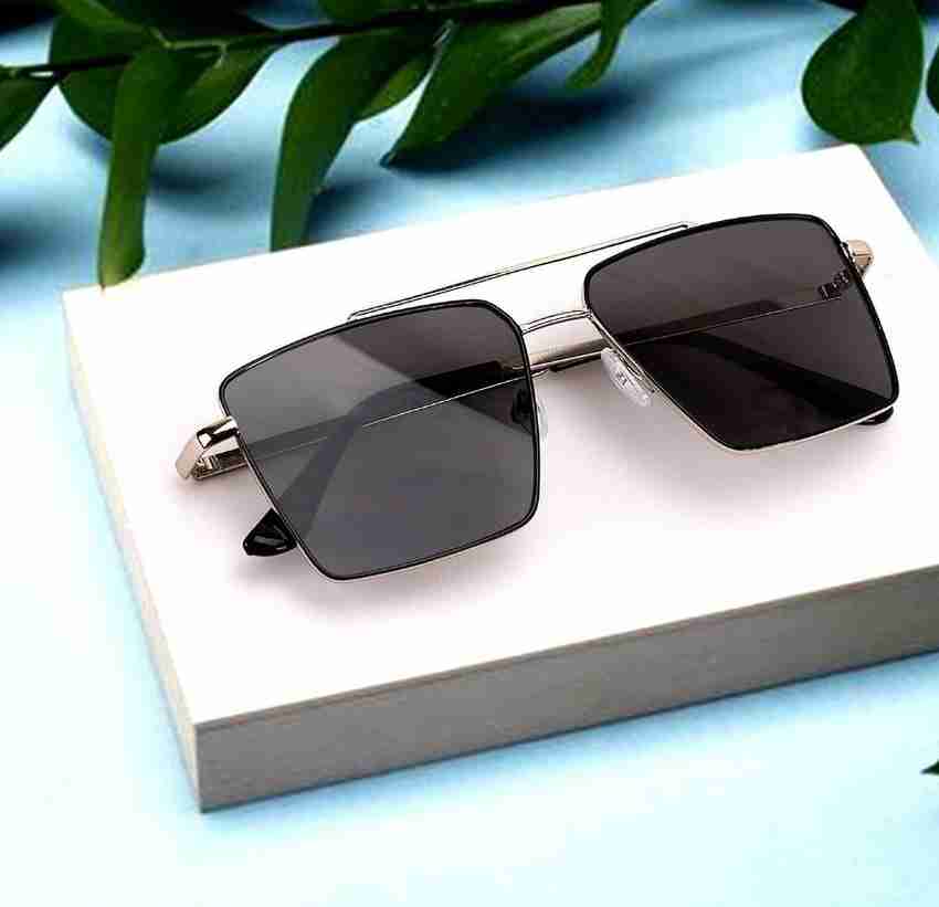 Square shaped hotsell aviator sunglasses