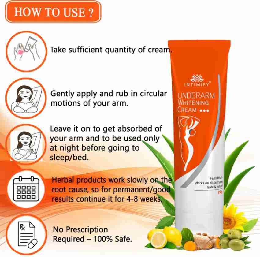 INTIMIFY Dark Underarm Bikini skin Whitening Cream for Lighten