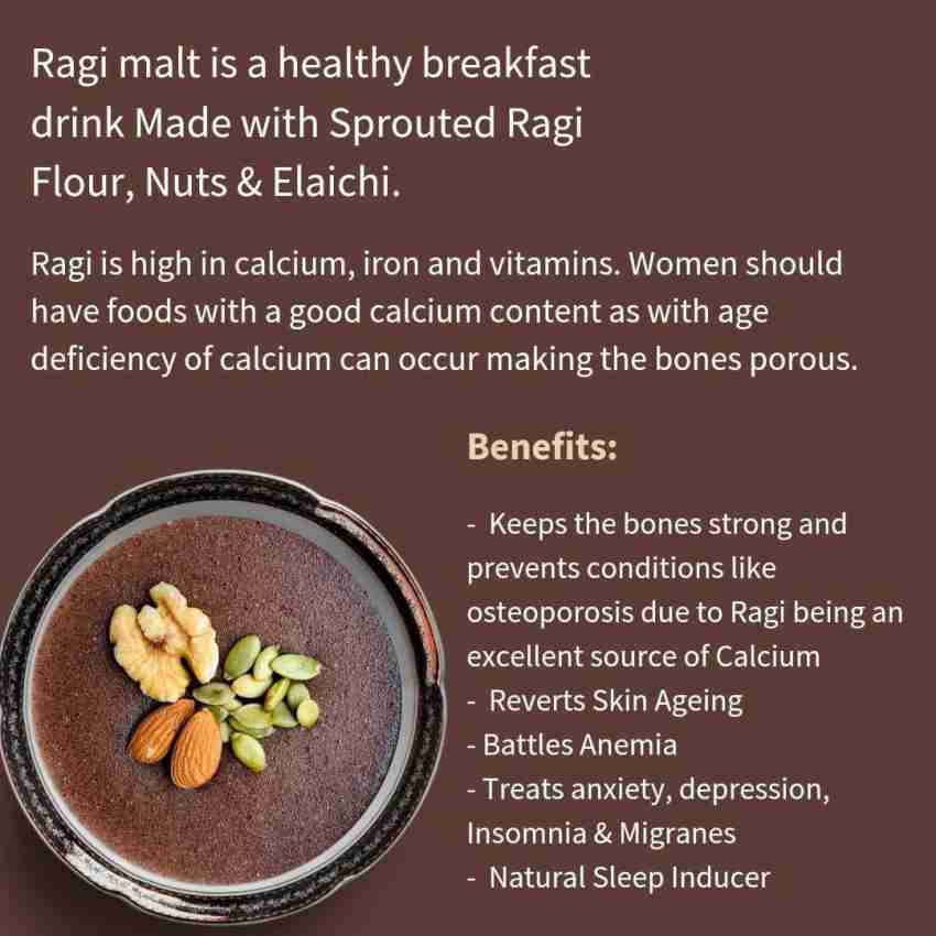 HAYYFOODS Sprouted Ragi Malt Finger Millet Health Drink