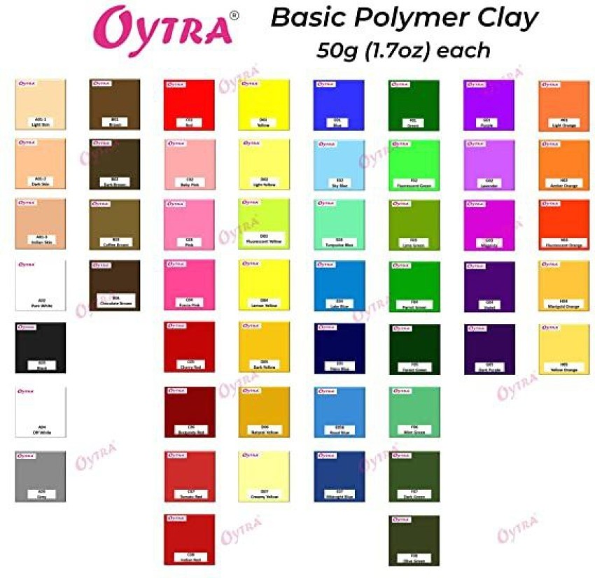 OYTRA Polymer Clay Bake and Set ( 24 Colors ) Art Clay Price in