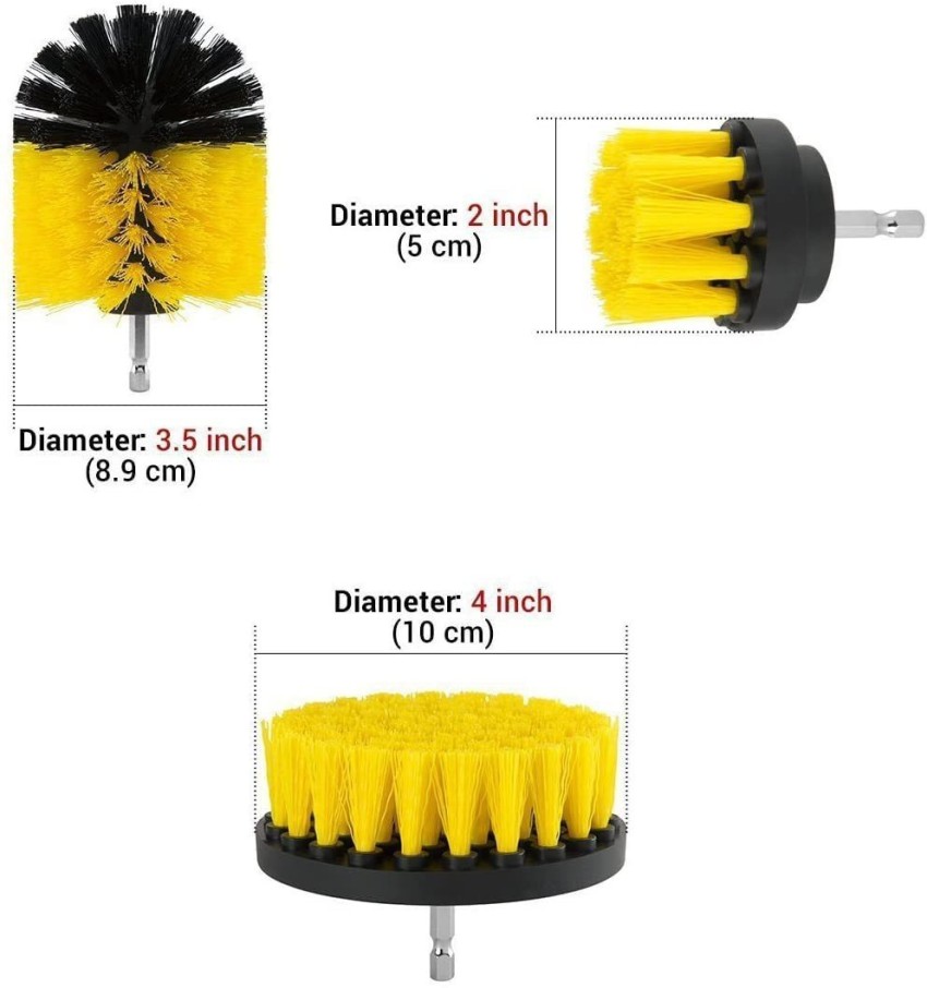 3pcs/Set Electric Drill Brush Head Set - Perfect for Kitchen Floor, Car  Seat, and Tire Cleaning!