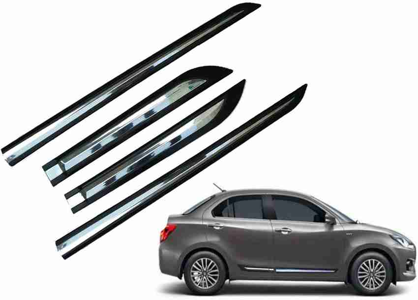 Kunj Autotech Half Chrome Car Door Side Beading Moulding for