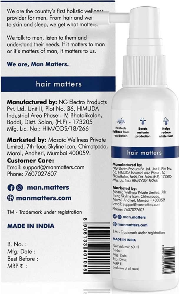 Man Matters DarkMax Anti Grey Hair Tonic  Beard Tonic  Darkenyl  Hair  Serum For Grey Hair  Price in India Buy Man Matters DarkMax Anti Grey Hair  Tonic  Beard