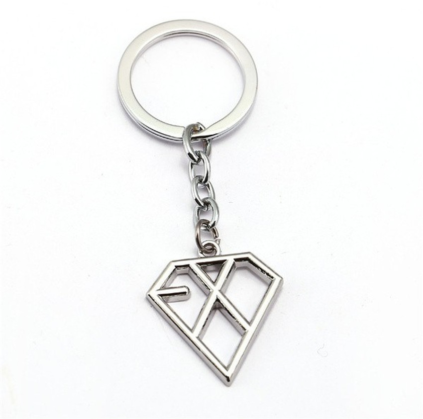 RV Mart EXO Kpop Music Band Logo Metal Keychain Key Chain for Car