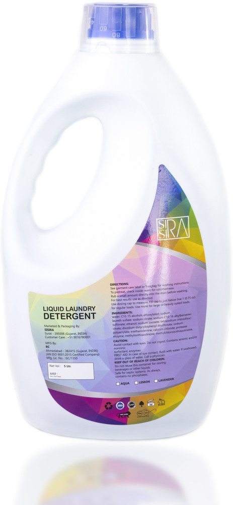 SISIRA Skin Science Liquid Detergent For Fabric Care For Top Load