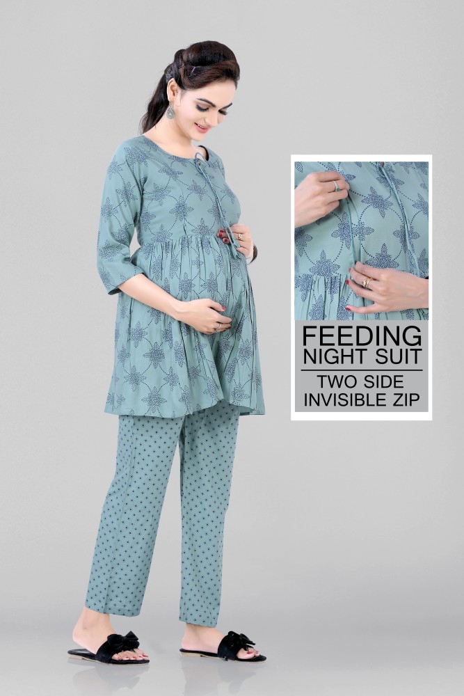 Feeding night suits outlet with zip