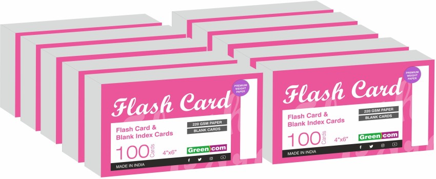 Thick Blank Index Cards – Perfect for Taking Notes, Flash and Business Cards, Shopping Lists and Recipe Cards, Contact Information | White 100lb