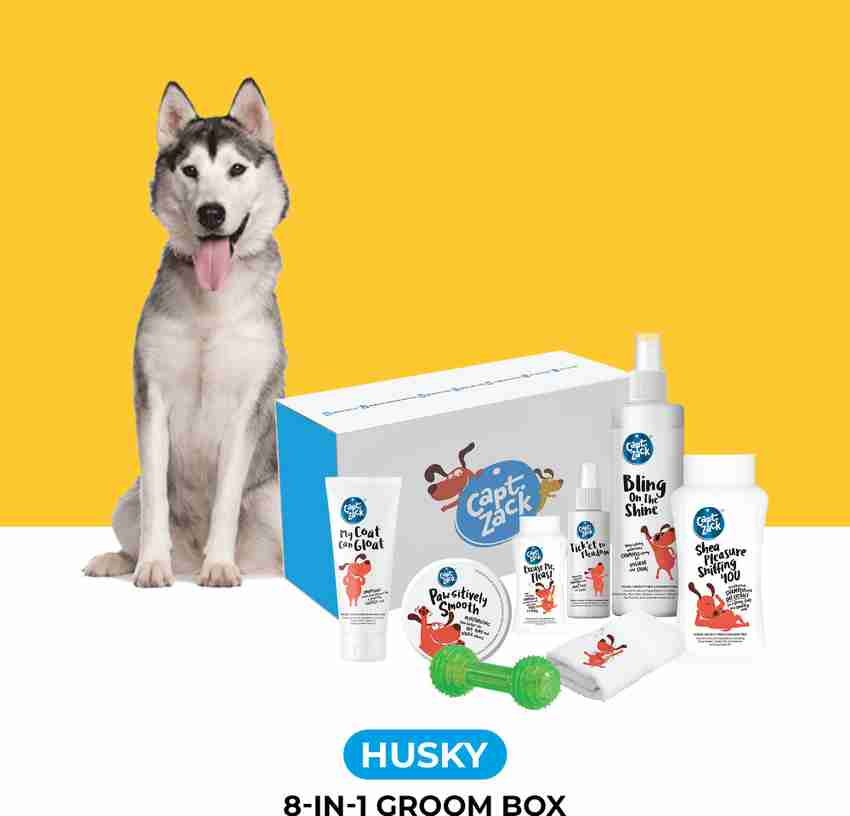 Captain Zack The Husky Groom Box Ultimate 8 in 1 Head to Paw