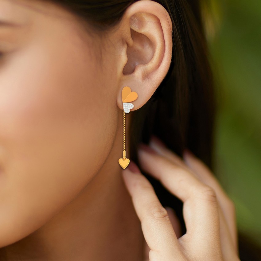 Buy PC Jeweller 18k Gold  Diamond The Gyorgyi Earrings for Women Online At  Best Price  Tata CLiQ