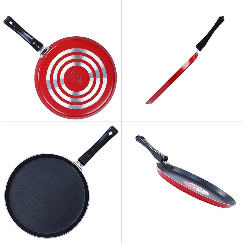 Buy Dual Tone Non-Stick Tawa + Kadhai + Fry Pan + 3 Kitchen Tools (6DT1)  Online at Best Price in India on