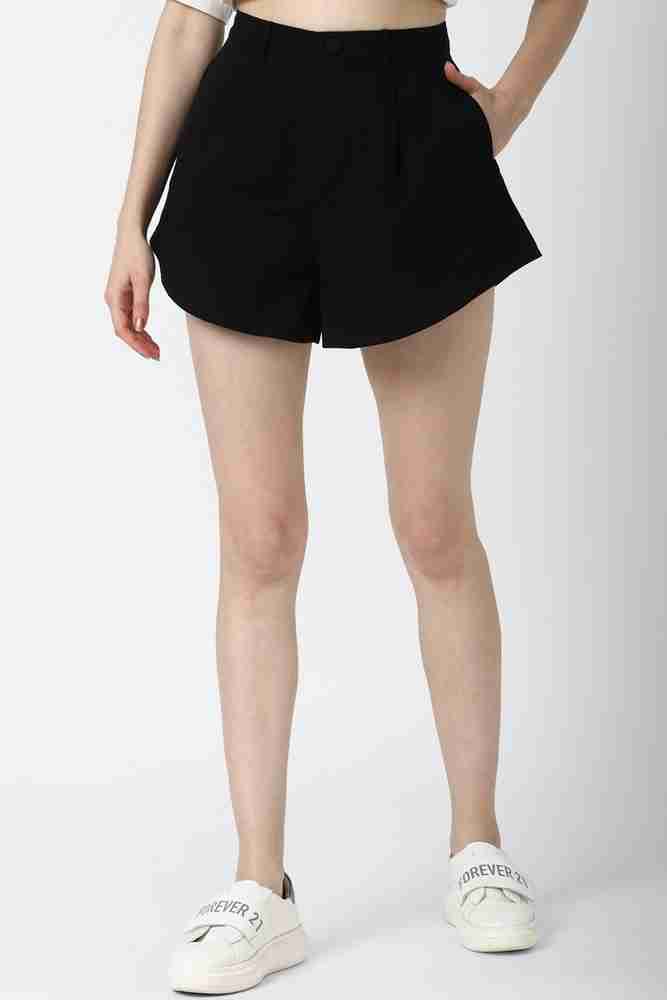FOREVER 21 Solid Women Black Regular Shorts Buy FOREVER 21 Solid Women Black Regular Shorts Online at Best Prices in India Flipkart
