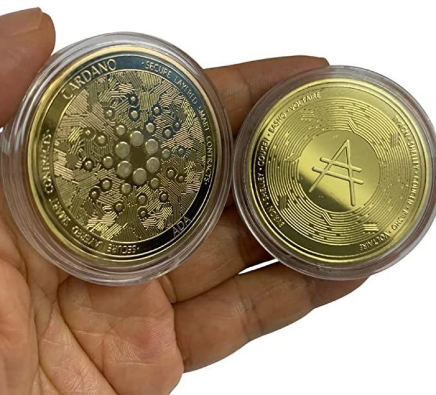 Craftbia Cardano ADA Coin Made of Real Metal Gold Plated Crypto