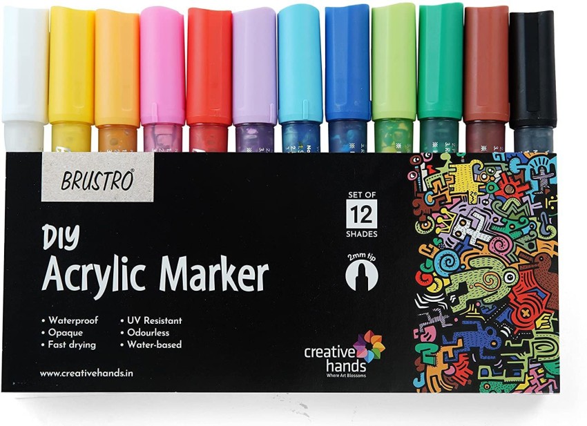 FLAIR acrylic paint marker set of 12 assorted  Amazonin Home  Kitchen