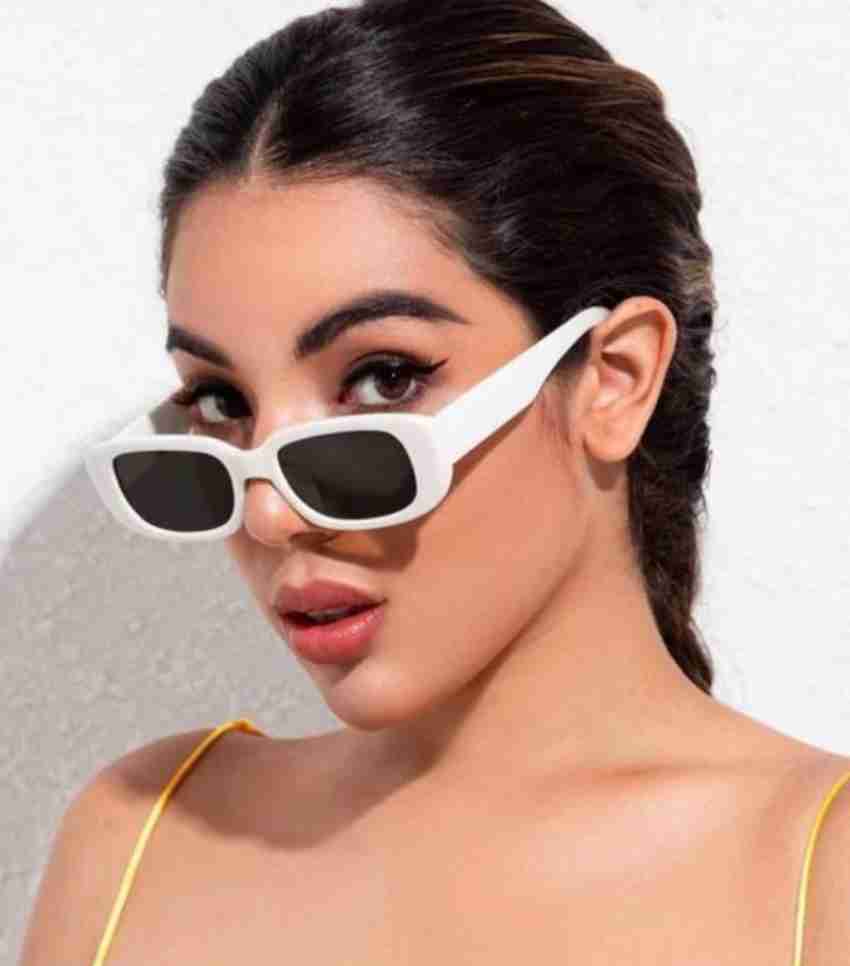 Womens white frame sunglasses cheap