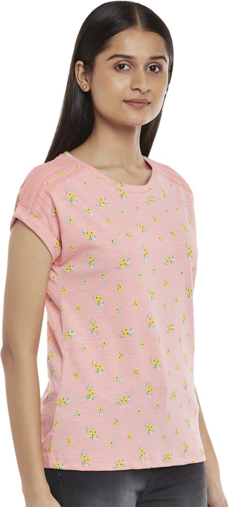 Buy Honey By Pantaloons Women Pink Floral Print Top - Tops for Women  2479990