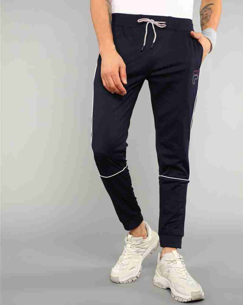 FILA Solid Men Blue Track Pants - Buy FILA Solid Men Blue Track Pants  Online at Best Prices in India