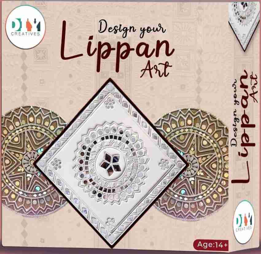 DIY Creatives - Lippan Art Materials Kit contain MDF Square Board, Clay  Powder, Mirrors, Plastic Cone, Paint Brush, Manual, Lipan Art Work Kit  -Multicoloured : : Toys