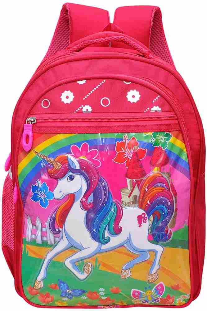 okji enterprises Girls Kids Fur Unicorn Lunch bag