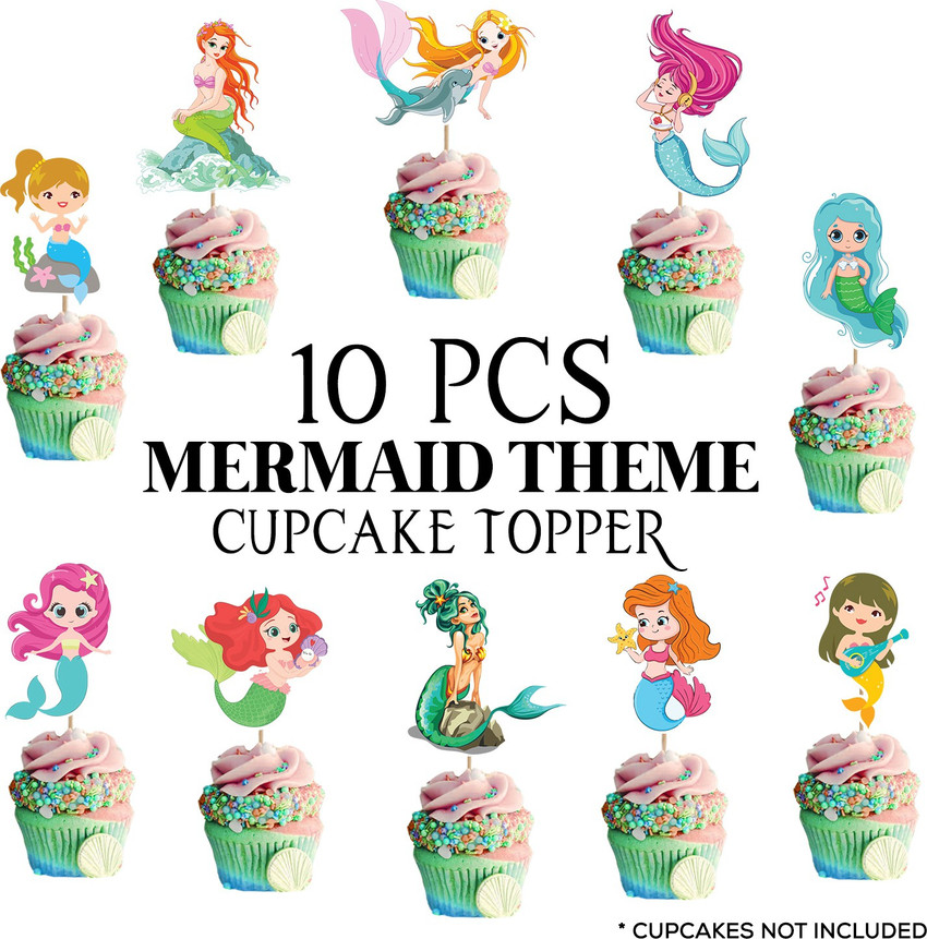 Barbie mermaid online cupcake toppers