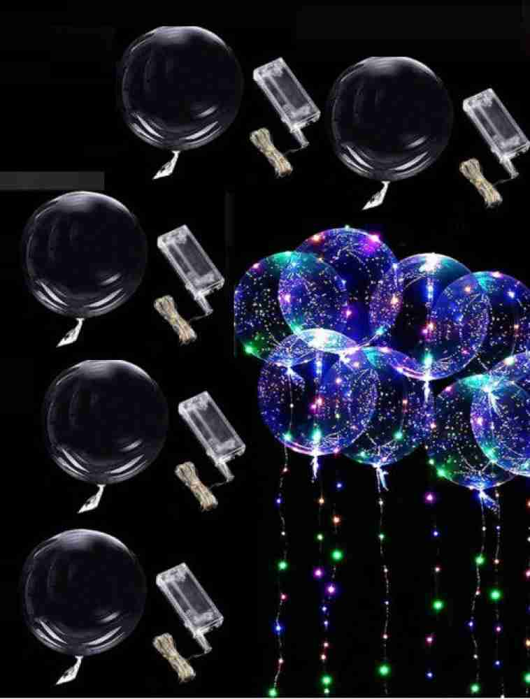 3 set LED Bobo Balloons 20 Inch with 3 Meters String Lights Clear
