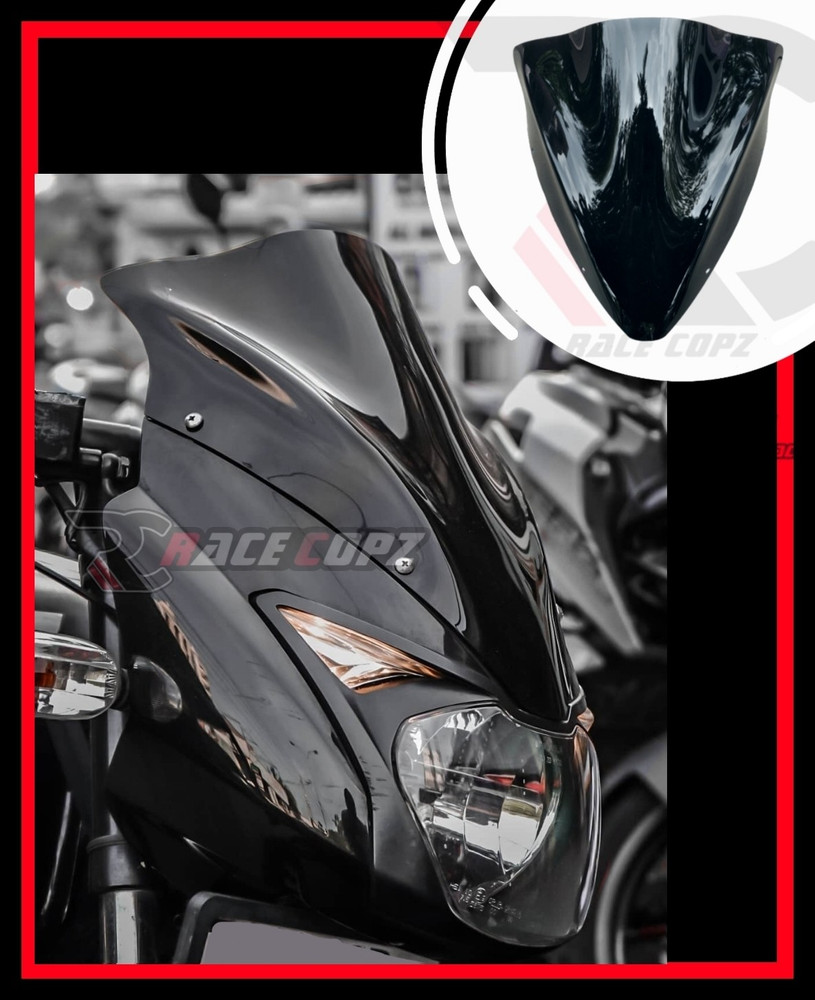 RACECOPZ DB Visor for Pulsar 150 and 180 Black Premium Bike
