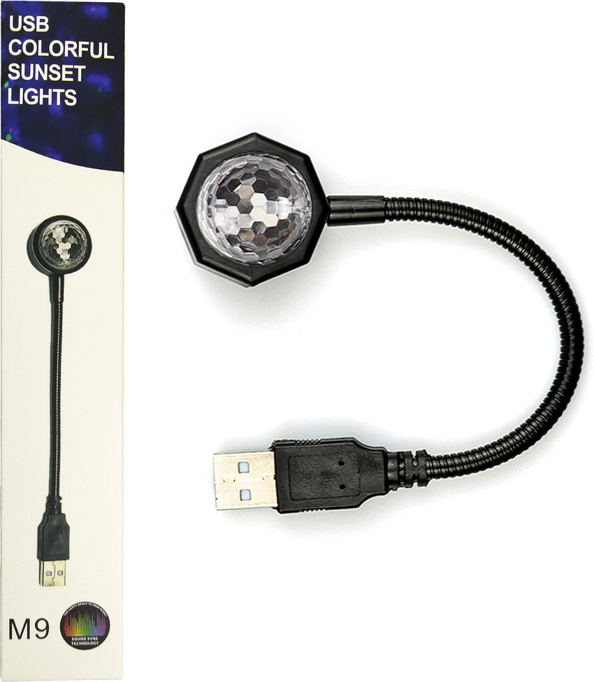 Car disco light outlet usb