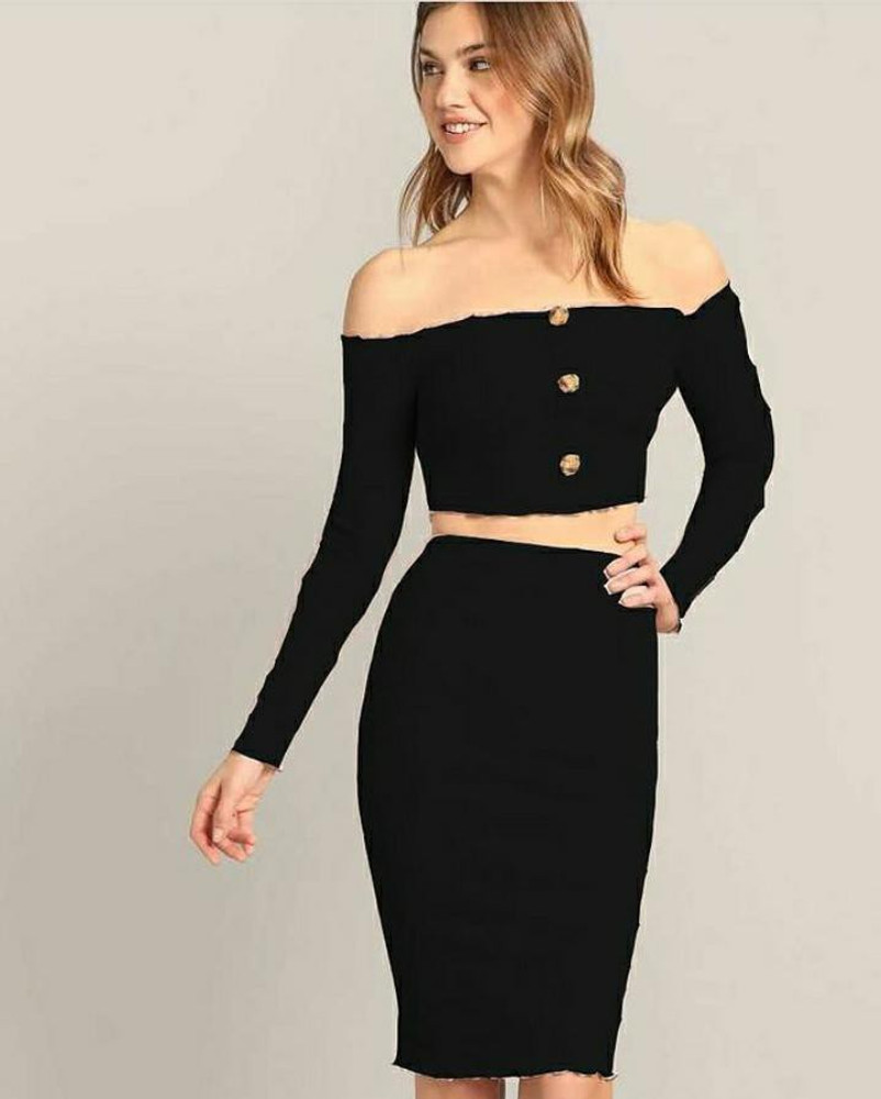 Fashyug Women Two Piece Dress Black Dress Buy Fashyug Women Two Piece Dress Black Dress Online at Best Prices in India Flipkart