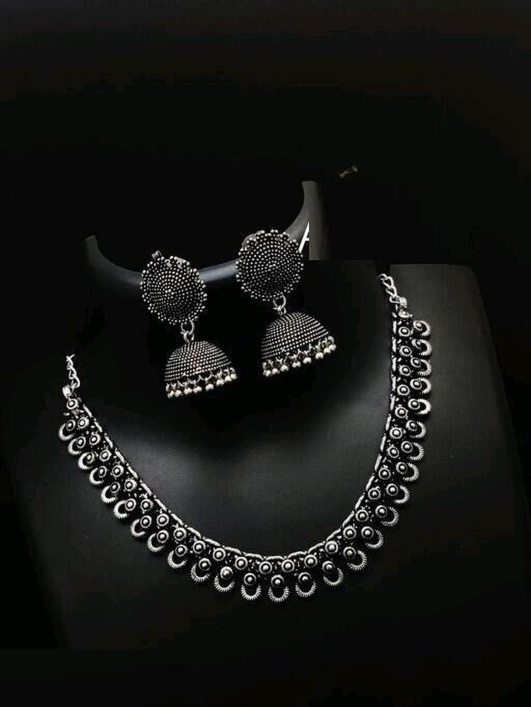 Oxidised jewellery set deals flipkart