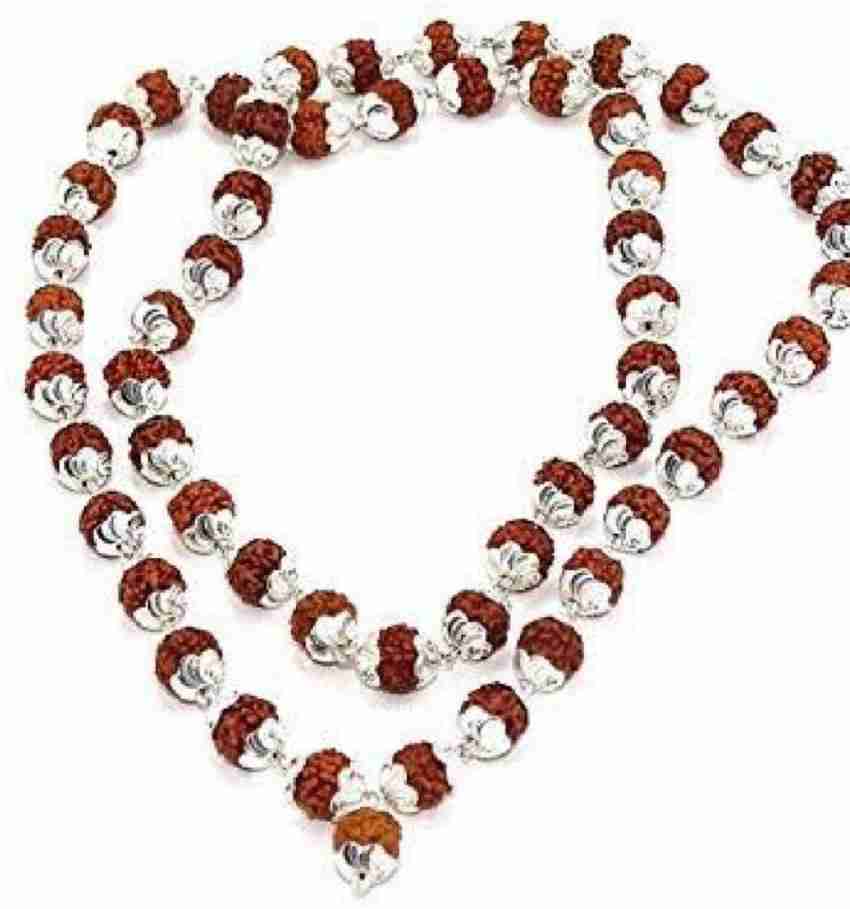 Silver coated 2025 rudraksha mala