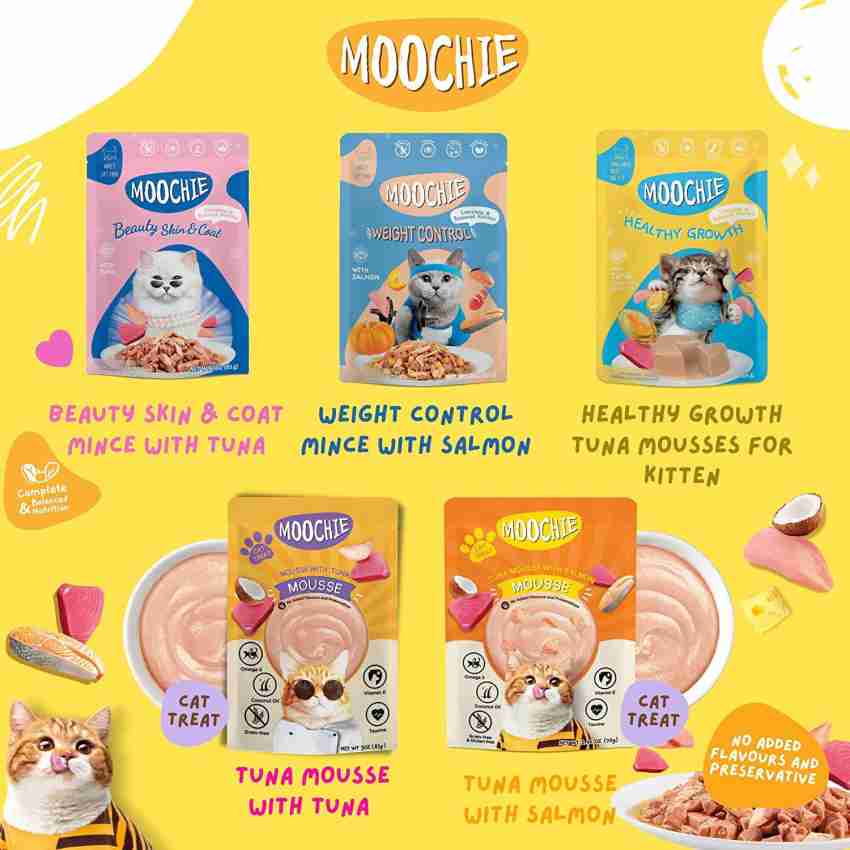 Moochie Wet Cat Food Grain Free Gravy Cat All Flavour Mix 10 x 85