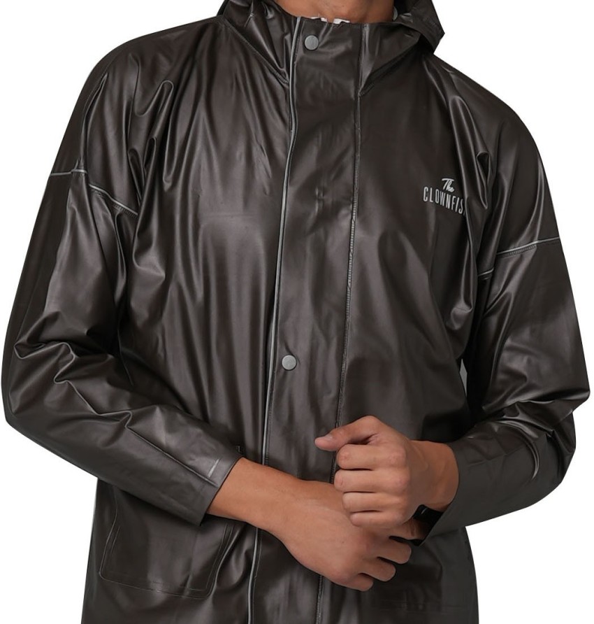 The Clownfish Oceanic Men's Waterproof PVC Raincoat with Hood