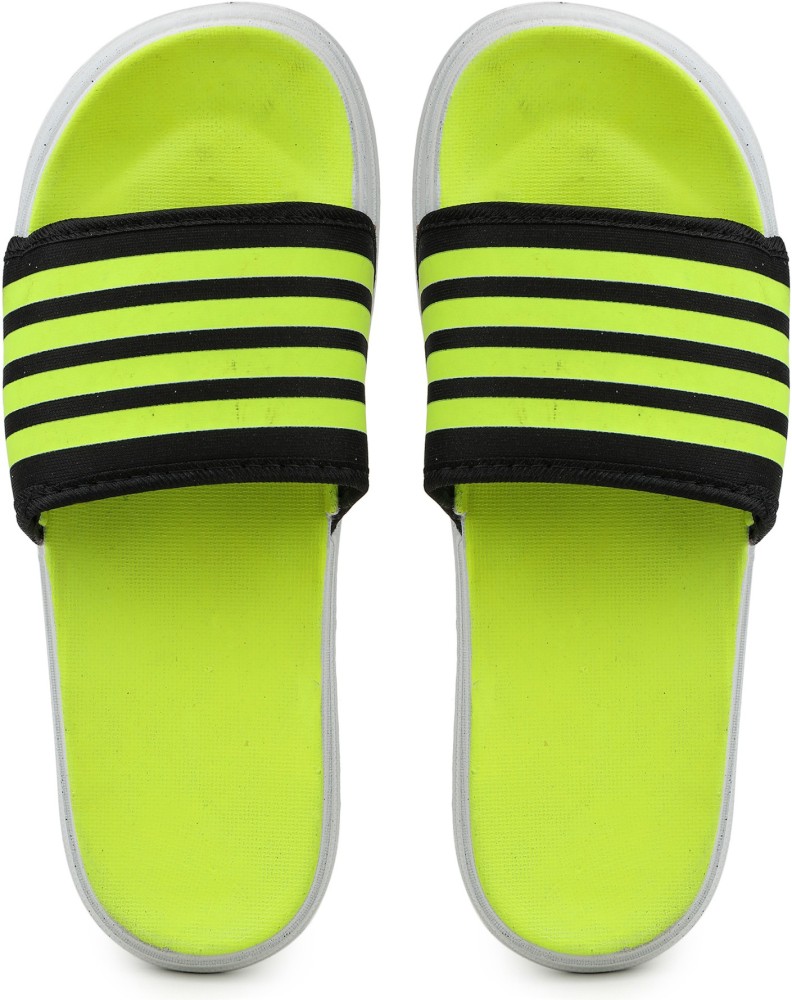 Lime green 2024 adidas slides