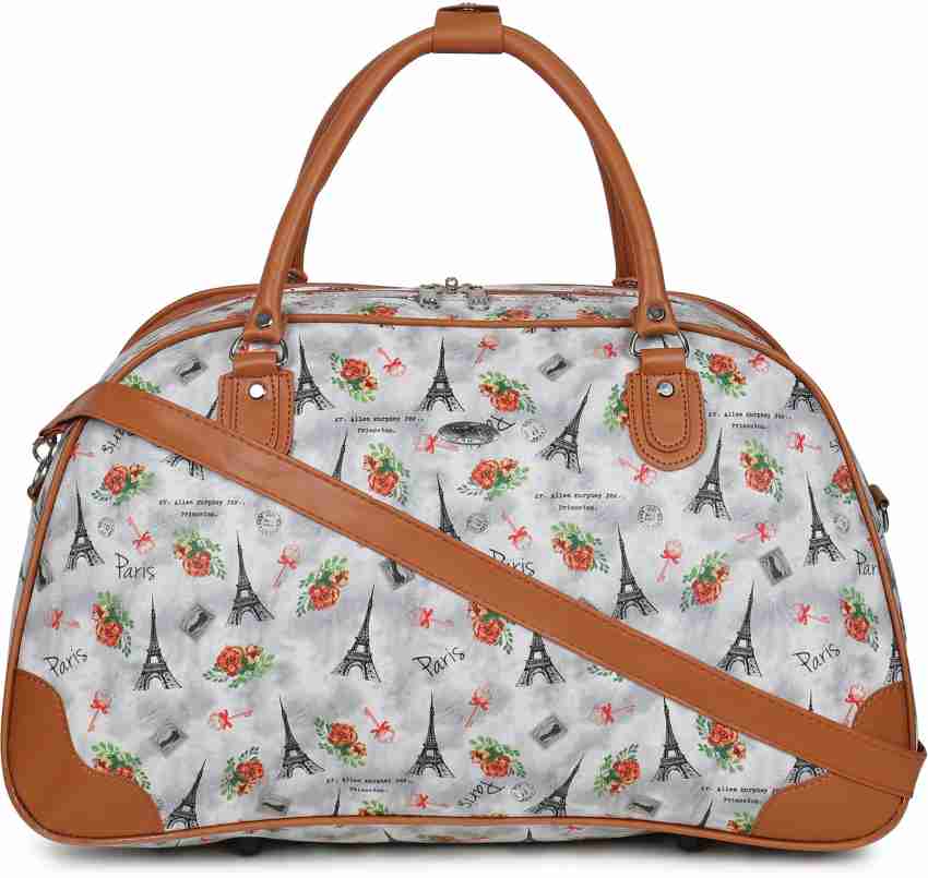 Kezitaska Women Travel Duffle Bag (BROWN GD PRINT) Small Travel Bag -  Medium - Price in India, Reviews, Ratings & Specifications