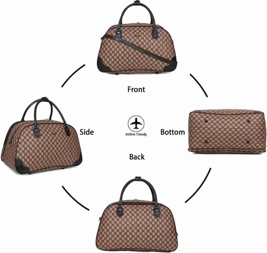 Kezitaska Women Travel Duffle Bag (BROWN GD PRINT) Small Travel Bag -  Medium - Price in India, Reviews, Ratings & Specifications