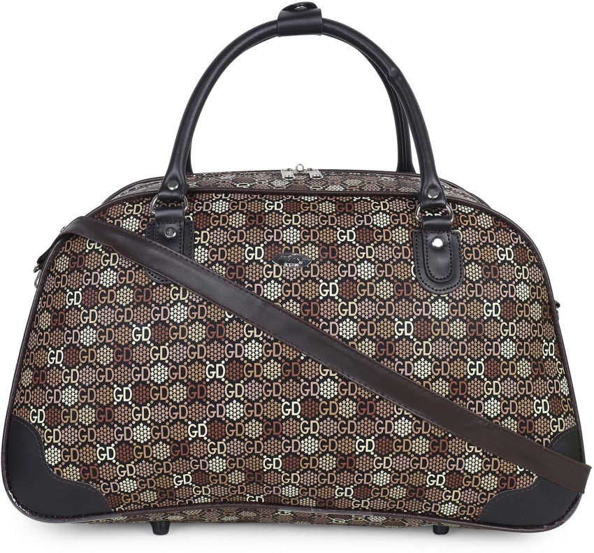 Kezitaska Women Travel Duffle Bag (BROWN GD PRINT) Small Travel Bag -  Medium - Price in India, Reviews, Ratings & Specifications