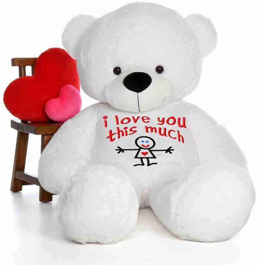 Big teddy bear saying i hot sale love you