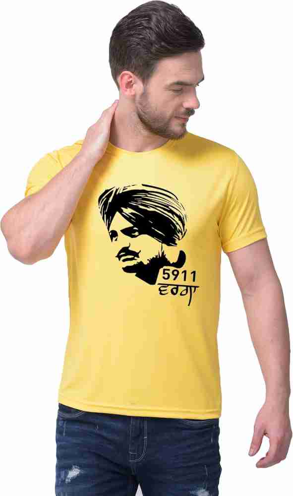 Sidhu moosewala bg Printed Men Round Neck White T-Shirt - Buy