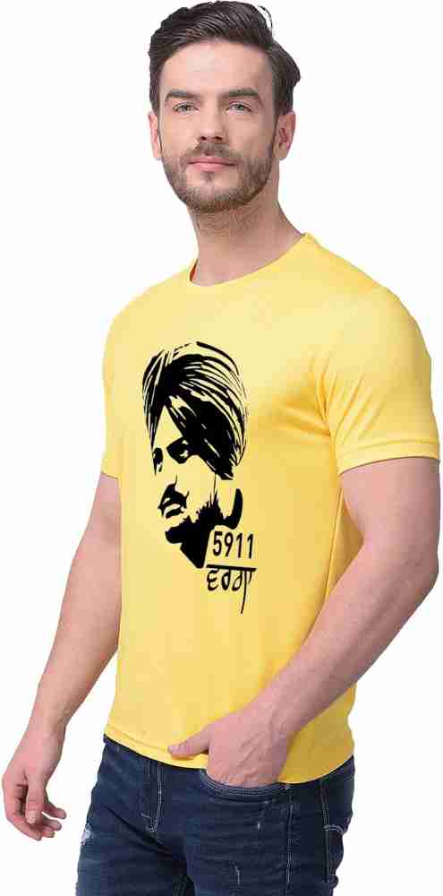 Sidhu moosewala bg Printed Men Round Neck White T-Shirt - Buy