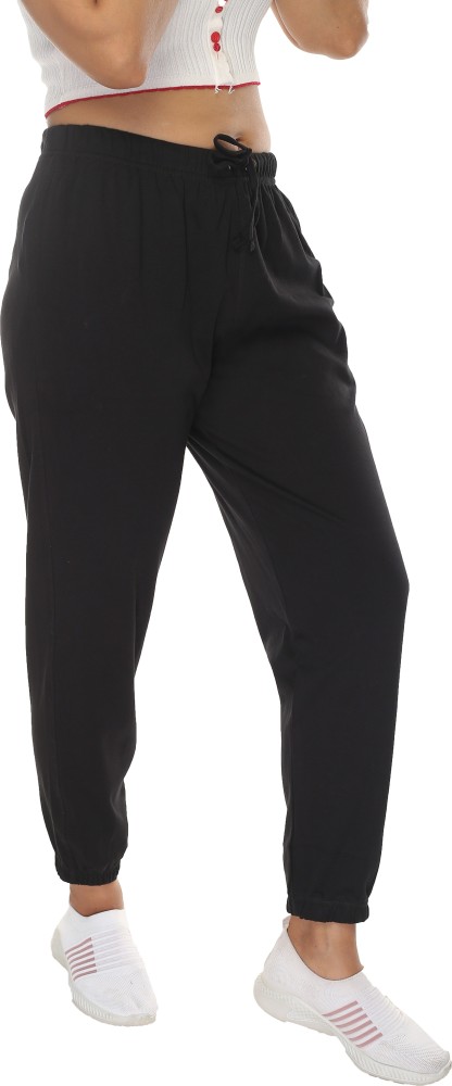 Radheyk Solid Women Black Track Pants - Buy Radheyk Solid Women Black Track  Pants Online at Best Prices in India